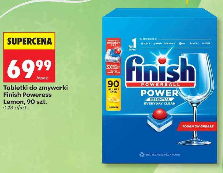 Tabletki do zmywarki Finish Poweress Lemon