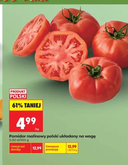 Pomidory malinowe polskie układane