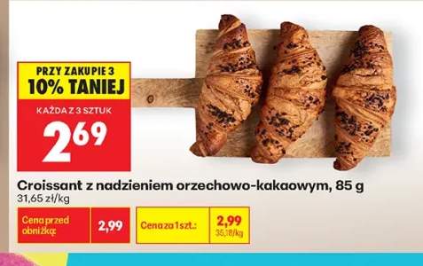 Croissant z nadzieniem orzechowo-kakaowym