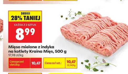 Mięso mielone z indyka na kotlety Kraina Mięs