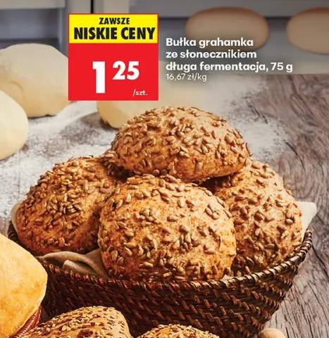 Bułka grahamka ze słonecznikiem długa fermentacja