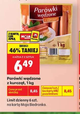 Parówki wędzone z kurcząt