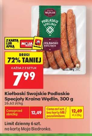 Kiełbaski swojskie Podlaskie Specjały Kraina Wędlin