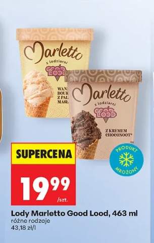 Lody Marletto Good Lood wanilia bourbon z palonym masłem +1 wariant