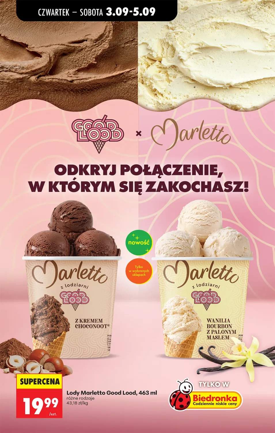 Lody Marletto Good Lood z kremem Choconoot +1 wariant