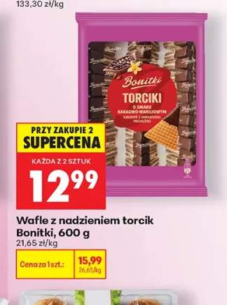 Wafle z nadzieniem torcik Bonitki