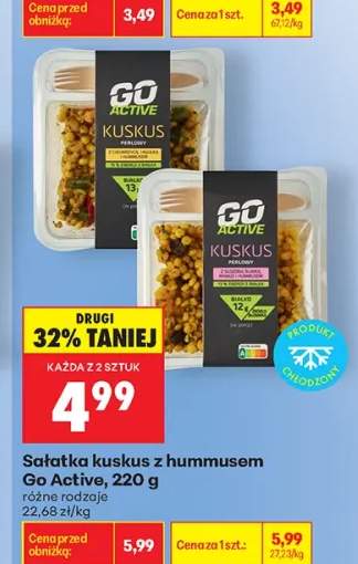 Sałatka kuskus perłowy z suszoną śliwką, mango i hummusem Go Active +1 wariant