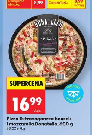 Pizza Extravaganzza boczek i mozzarella Donatello