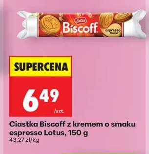 Ciastka Biscoff z kremem o smaku espresso Lotus