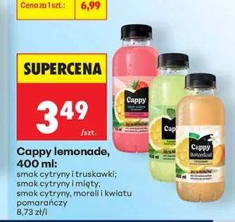 Cappy Lemonade smak cytryny i truskawki +2 warianty