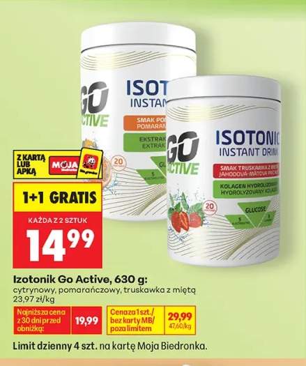 Izotonik Go Active cytrynowy +2 warianty