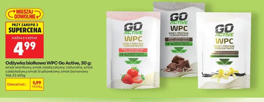 Odżywka białkowa WPC Go Active smak waniliowy +5 wariantów