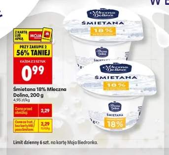 Śmietana Mleczna Dolina 18%