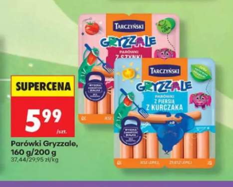 Parówki Gryzzale z piersią z kurczaka Tarczyński +1 wariant