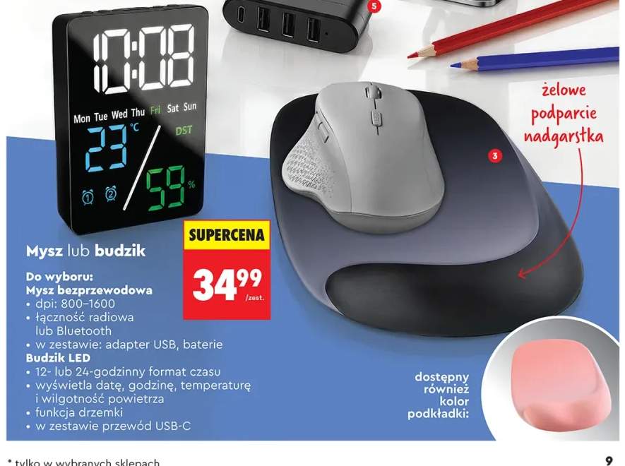 Budzik LED Setty +1 wariant