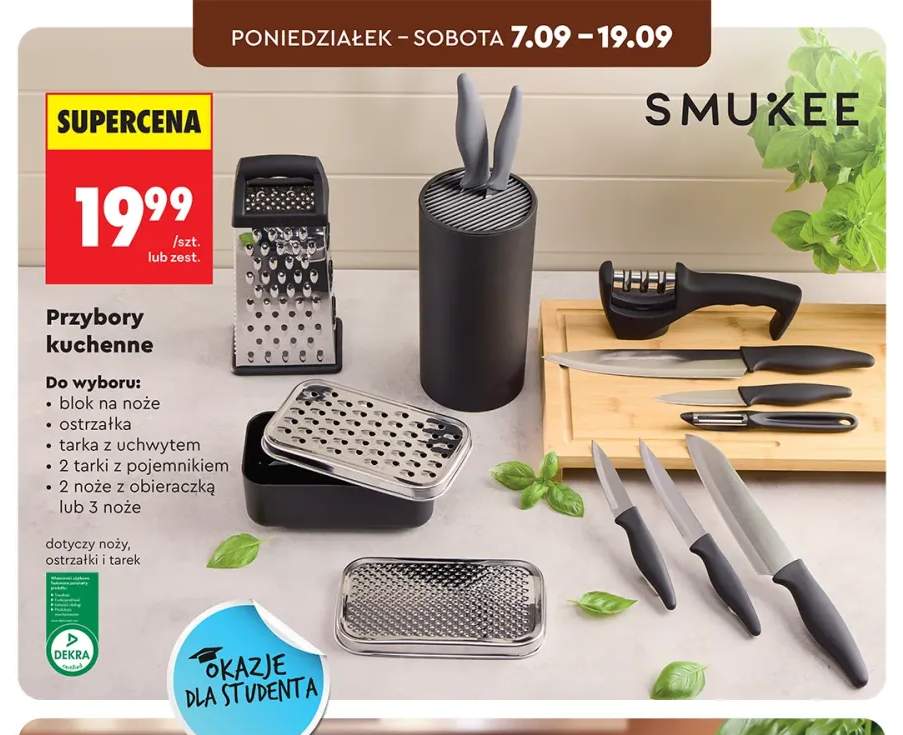 Przybory kuchenne blok na noże Smukee +5 wariantów