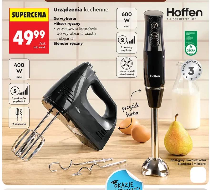 Mikser ręczny Hoffen +1 wariant