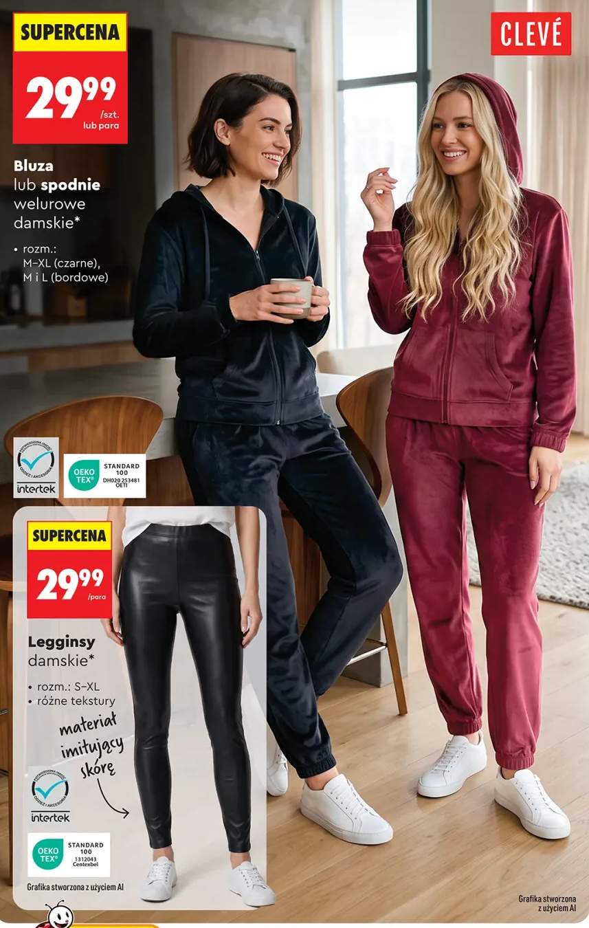 Bluza welurowa damska Clevé +1 wariant