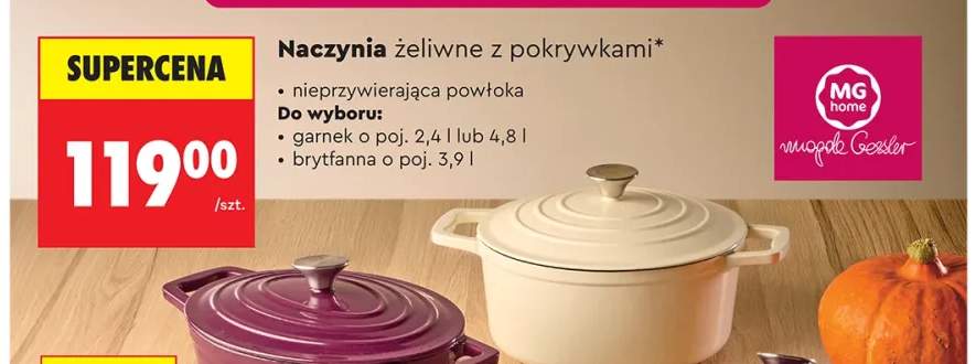 Naczynia żeliwne z pokrywkami garnek o poj. 2,4 l Mg Home +2 warianty