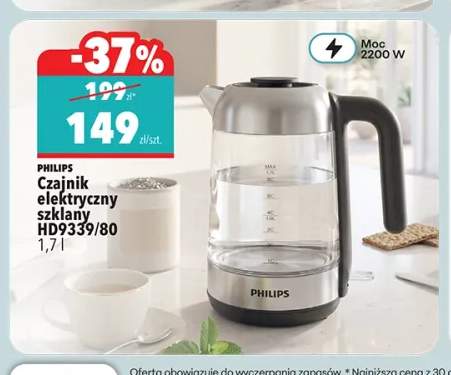 Czajnik elektryczny szklany HD9339/80 1,7 l Philips