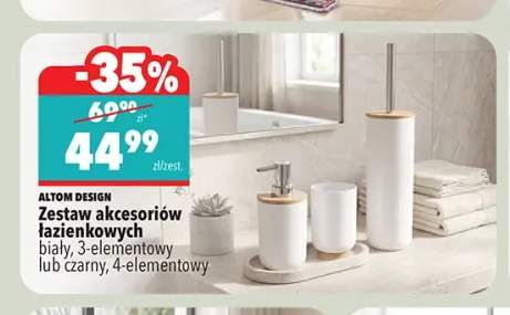 Zestaw akcesoriów łazienkowych biały 3-elementowy Altom Design +1 wariant