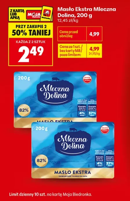 Masło ekstra Mleczna Dolina