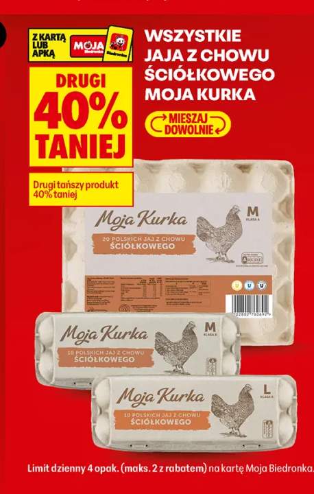 Jajka kurze z chowu ściółkowego M Moja Kurka +2 warianty