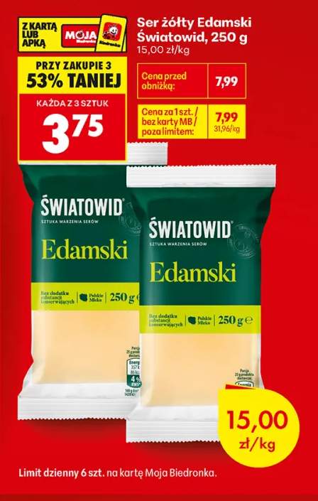 Ser żółty edamski Światowid