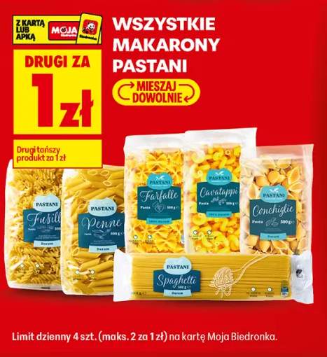 Makaron Fusilli Pastani +6 wariantów