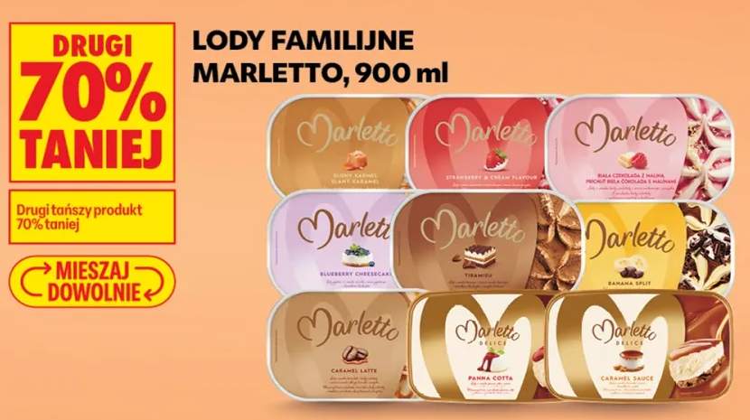 Lody familijne Marletto Tiramisu +8 wariantów