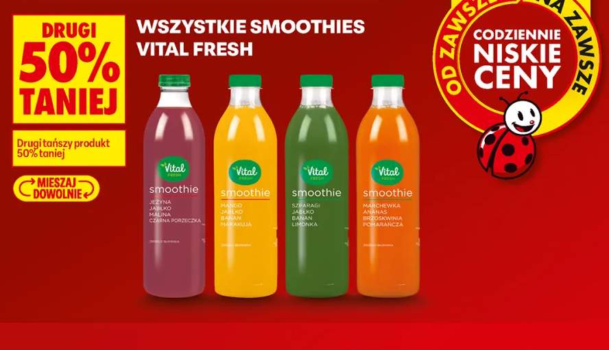 Smoothie szparagi jabłko banan limonka Vital Fresh +4 warianty