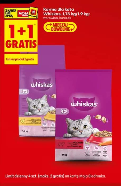 Karma dla kota Whiskas kurczak +1 wariant