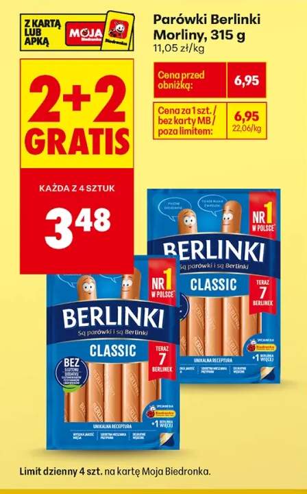 Parówki Berlinki Morliny