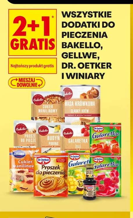 Dodatki do pieczenia Bakello, Gellwe, Dr. Oetker i Winiary +11 wariantów