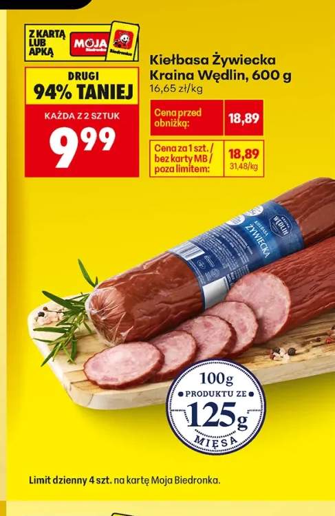 Kiełbasa żywiecka Kraina Wędlin