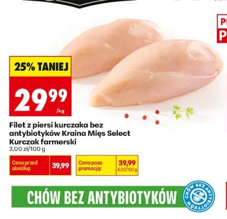Filet z piersi kurczaka bez antybiotyków Kraina Mięs Select Kurczak farmerski