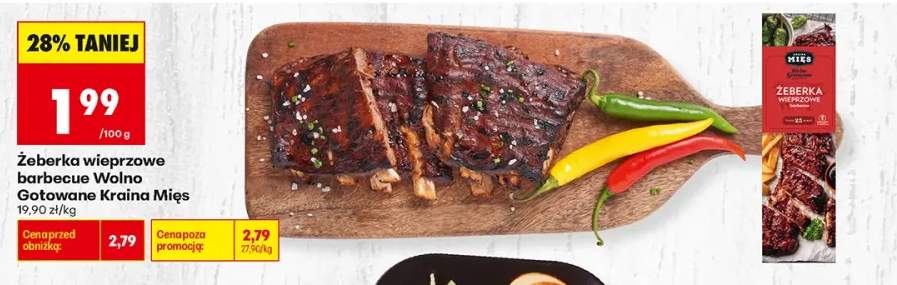 Żeberka wieprzowe barbecue Wolno Gotowane Kraina Mięs
