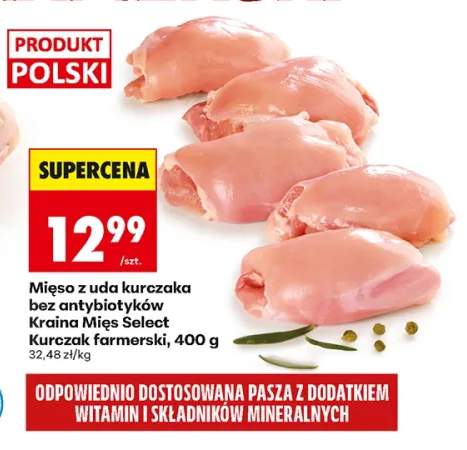 Mięso z uda kurczaka bez antybiotyków Kraina Mięs Select Kurczak farmerski