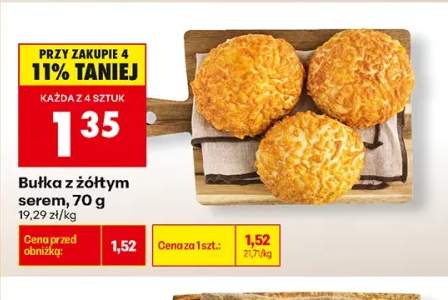 Bułka z żółtym serem