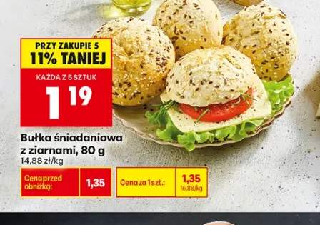 Bułka śniadaniowa z ziarnami
