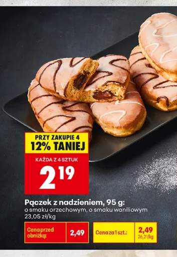 Pączek z nadzieniem o smaku orzechowym +1 wariant