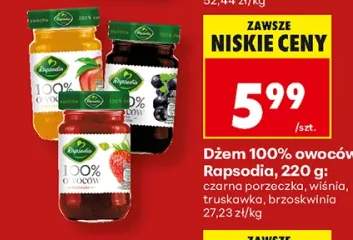 Dżem owoców Rapsodia czarna porzeczka 100% +3 warianty