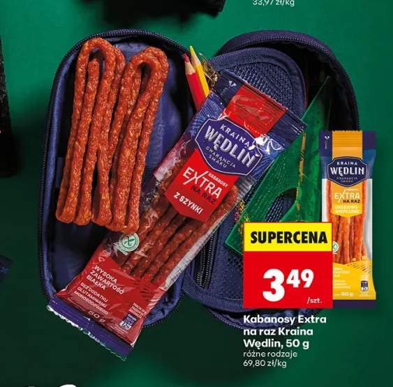 Kabanosy Extra na raz Kraina Wędlin drobiowo-wieprzowe +1 wariant