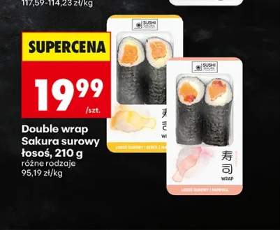 Double wrap Sakura surowy łosoś
