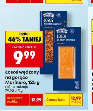Łosoś wędzony na gorąco łagodny Marinero +1 wariant
