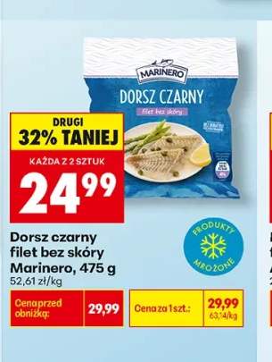 Dorsz czarny filet bez skóry Marinero