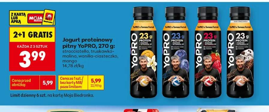 Jogurt proteinowy pitny YoPRO stracciatella +4 warianty