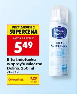 Bita śmietanka w spray'u Mleczna Dolina