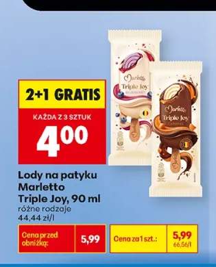 Lody na patyku Marletto Triple Joy