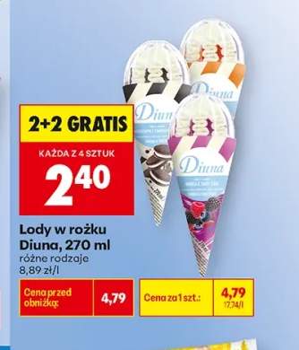 Lody w rożku Diuna